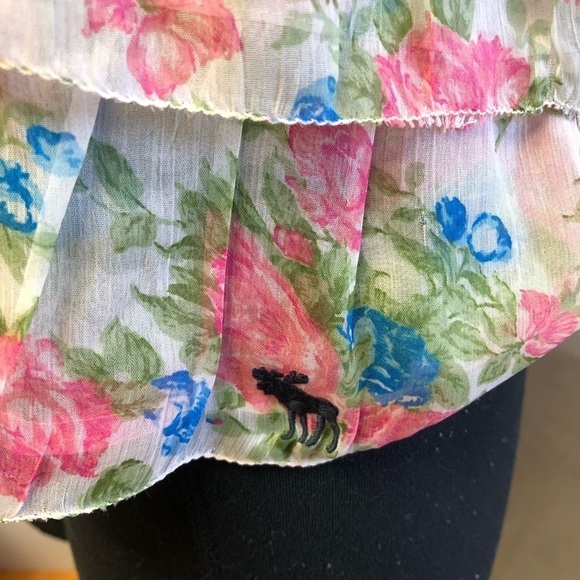 abercrombie & Fitch Floral Chiffon Halter Top Med - Picture 4 of 6